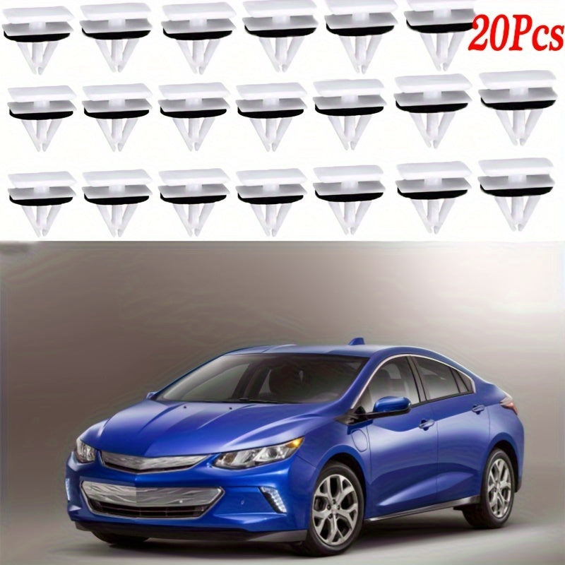 20pcs Plastic Car Rocker Panel Molding Clips Replacement Fasteners
