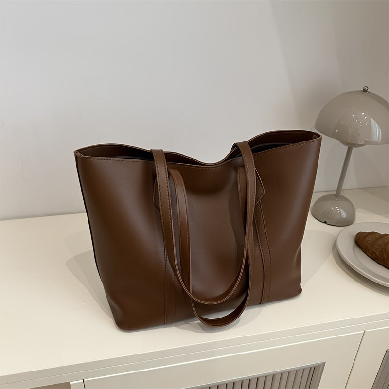 Women's Lightweight Tote Bag for Daily Commutes and Going Out with Double Handles and Polyester Lining