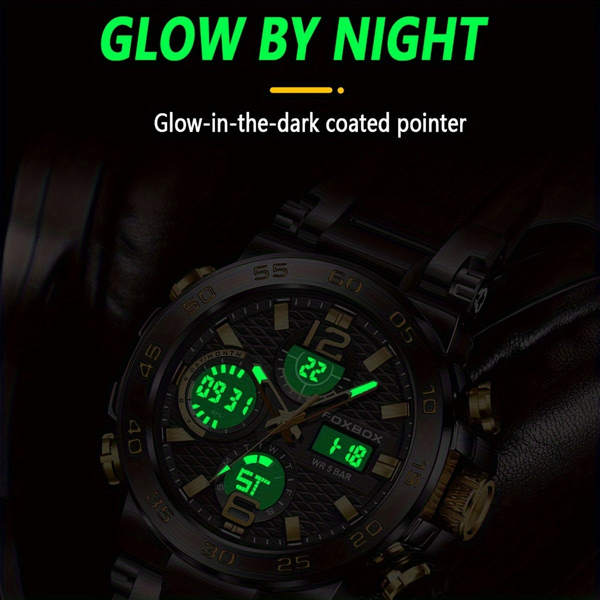 Men's Digital Sports Watch Waterproof 50M Luminous Silicone Wristband