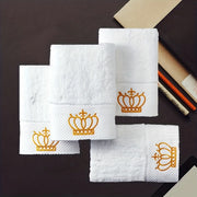 Set of 4 Embroidered Cotton Handkerchiefs and Towels 32x32cm Absorbent Soft