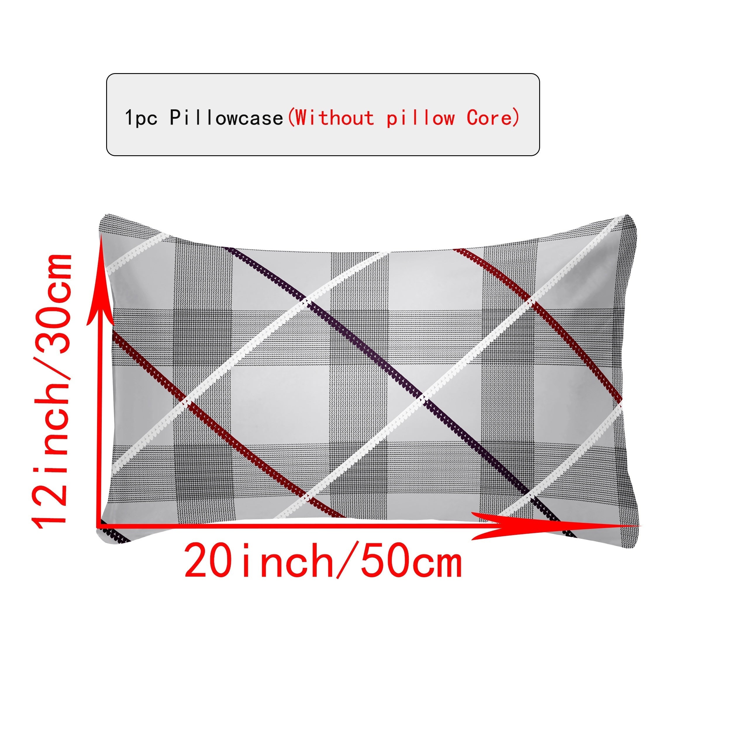 Breathable Polyester Throw Pillow Covers in White, Cream, Brown, Gray 30x50cm