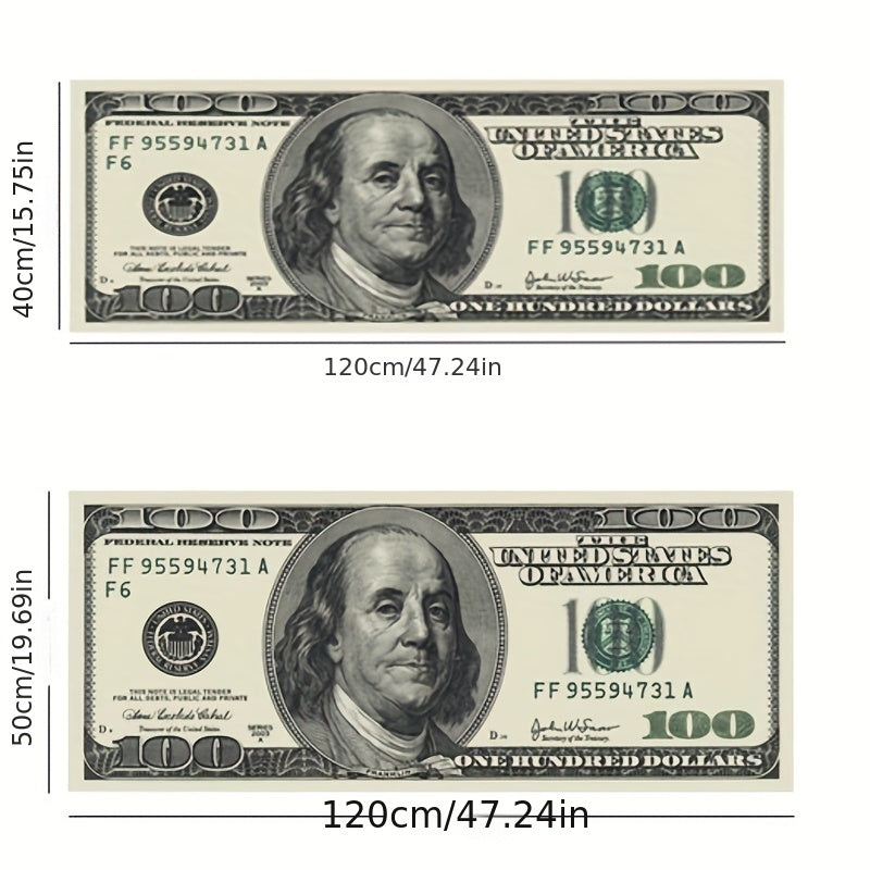 Коврик для пола с изображением купюры в 100 долларов, нескользящий, водопоглощающий, декоративный