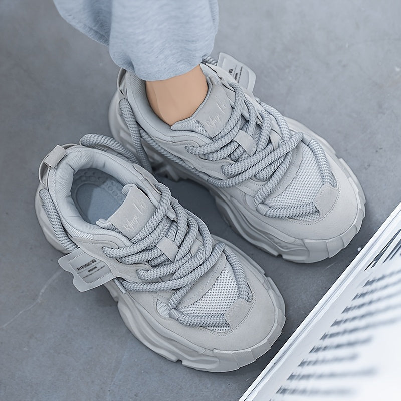 Lightweight Mesh Casual Sneakers for Men with Rubber Sole All-Season Breathable Lace-Up