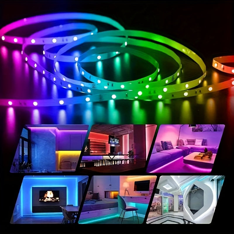 65.6ft RGB LED Light Strip USB Powered for TV Backlight and Room Decoration