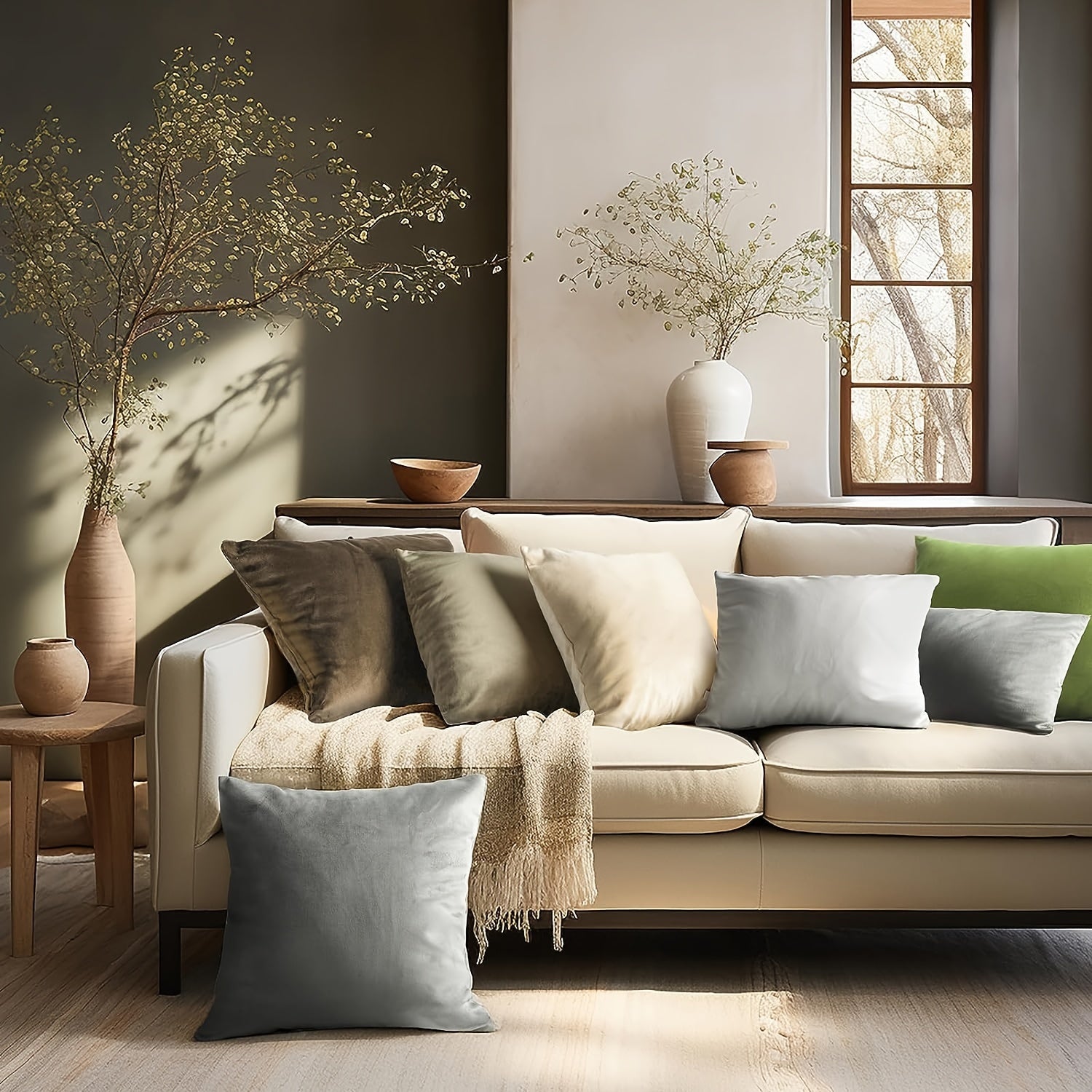 Velvet Decorative Pillow Covers Set 45.72cm for Sofa Bed Car Living Room