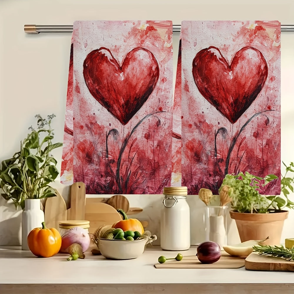 2-Piece Ultra Soft Kitchen Towels Absorbent Dish Hand Towels 16x24 Inches