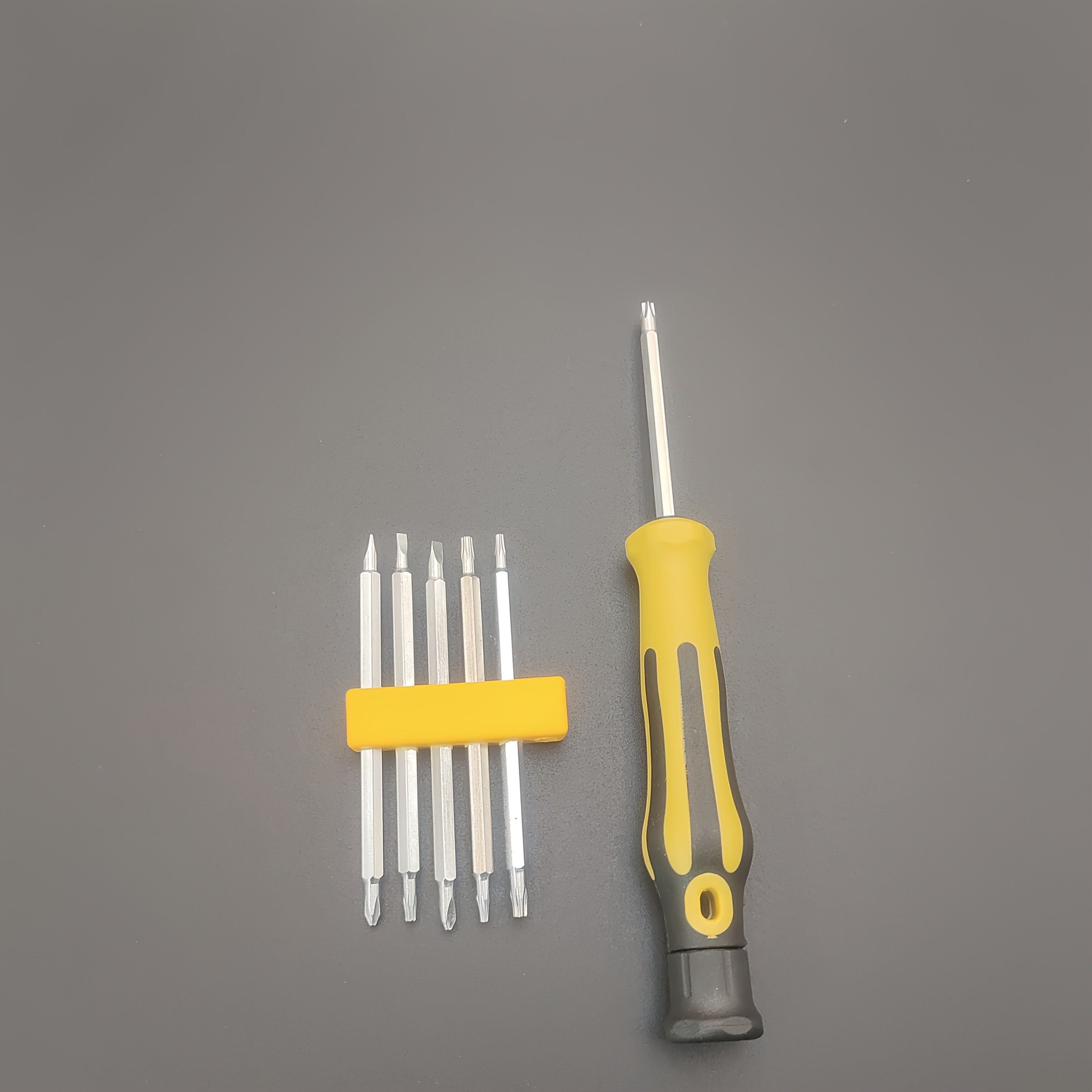 Juego de destornilladores de precisión 13-en-1 de 6 piezas con cabezales planos y en estrella