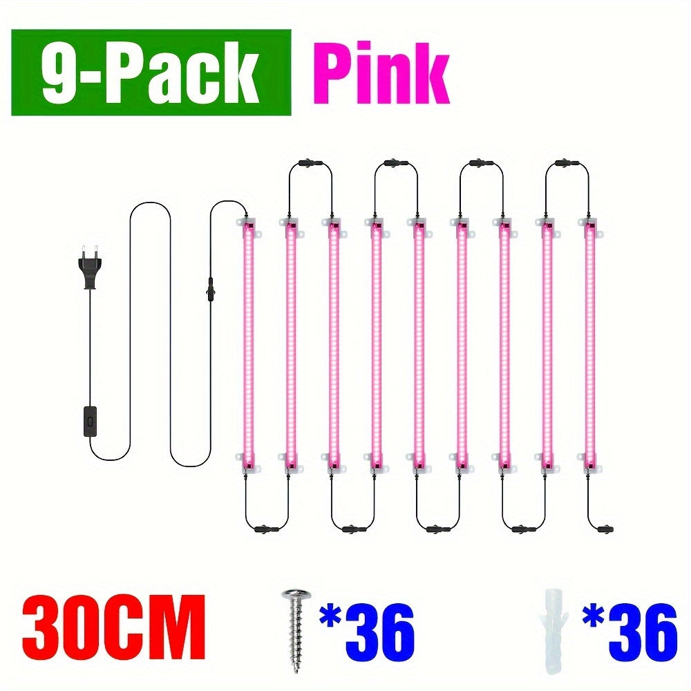 220V Full Spectrum LED Grow Light with 12 Heads 50cm for Indoor Plants Hydroponics Greenhouse