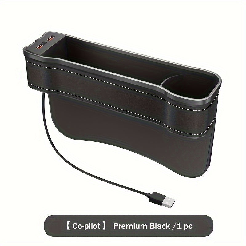Car Interior Storage Box Voice-Activated Atmosphere Light Organizer Cup Holder