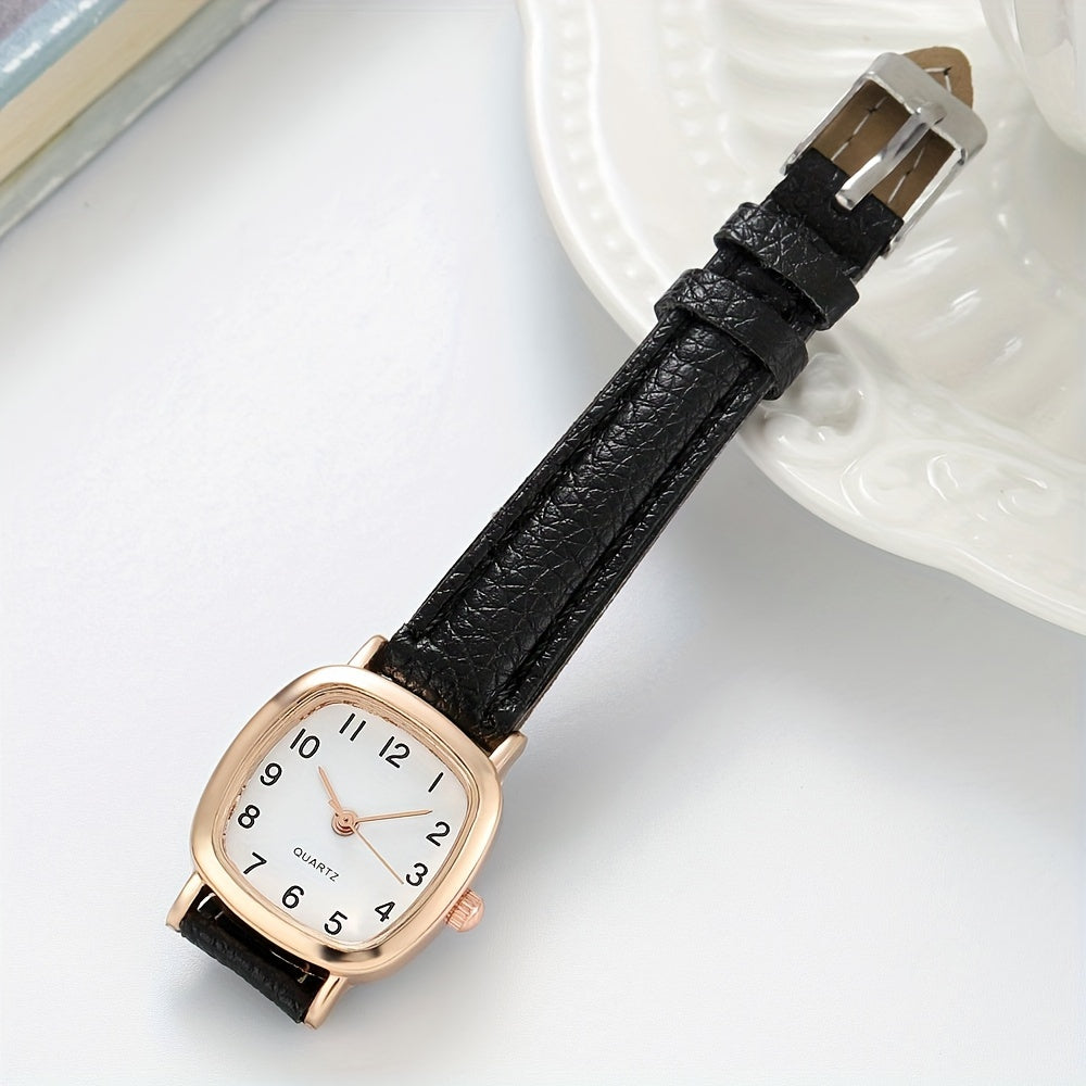 Women's Quartz Watch with PU Leather Strap and Zinc Alloy Case