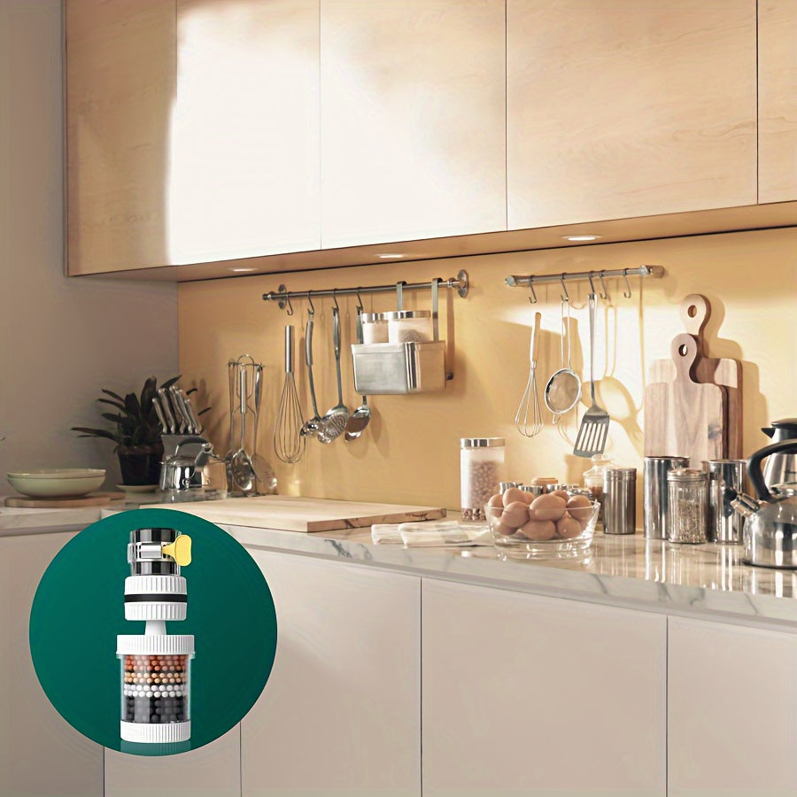 6-Layer Water Filter Faucet with 360° Rotatable Design and No Splashing