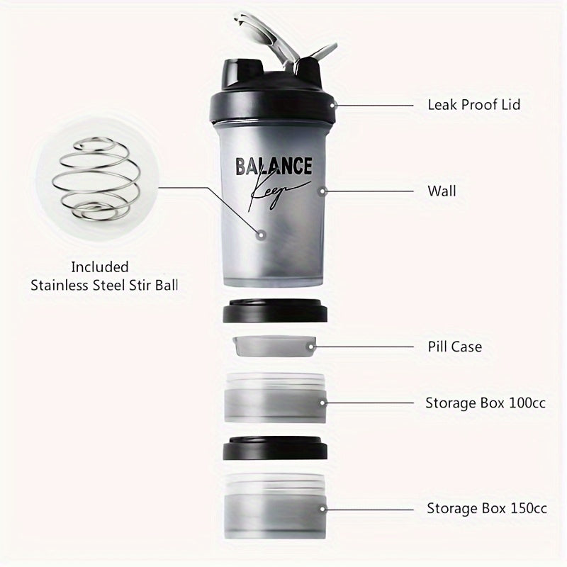 Plastic BPA-Free Protein Shaker Bottle for Fitness and Holidays 20oz