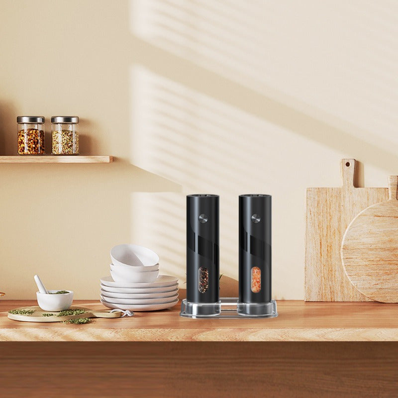 Electric Spice Grinder Set with 2 Replaceable Batteries Portable Kitchen Tool