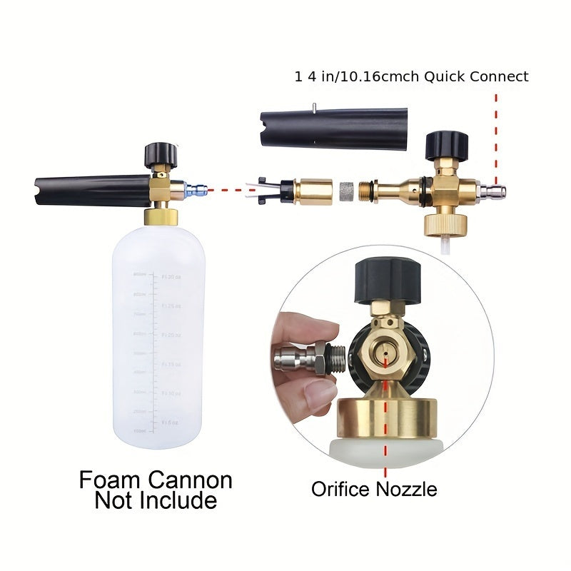 4 фильтра из нержавеющей стали для пенной насадки для мойки автомобилей - прочные, без батарей, идеальные для снежного мыла и пенных распылителей