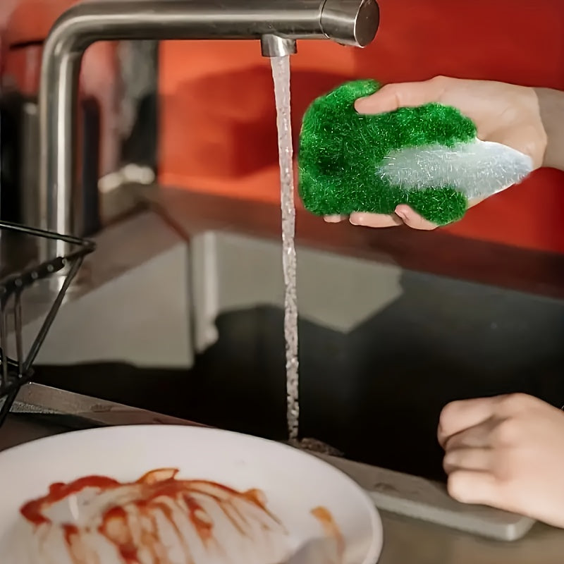 3 ta oshxona tozalash cho'tkasi to'plami, polyester idish yuvish cho'tkasi, yog'li bo'lmagan to'qilgan dizayn