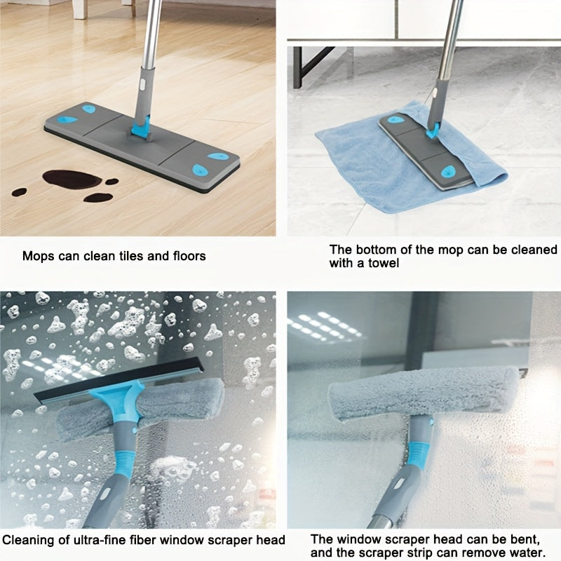 7-chiqishli ko‘p maqsadli tozalash to‘plami, zanglamaydigan po‘lat va plastmassa asboblar, uy yuzalariga