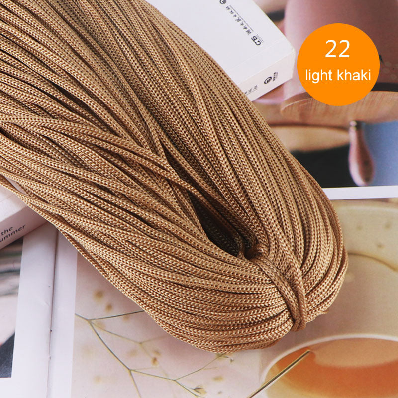 Crocheting Nylon Cord 3mm Hollow Yarn Thread for DIY Bracelets Hats Bags Shoes 200g
