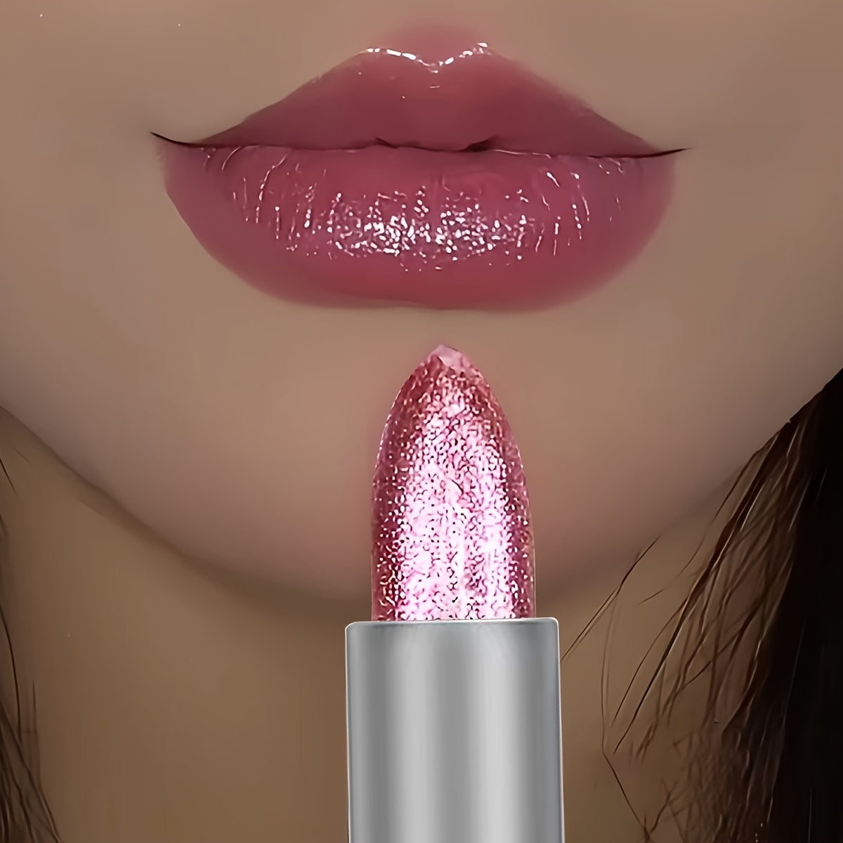 Long-Lasting Glitter Lipstick for Adults, Purple, Moisturizing Jelly Formula, ≤100ml