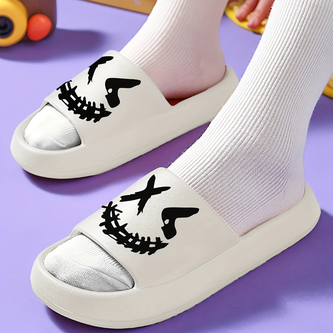 Open-Toe Boys Slippers All-Season Lightweight EVA Casual Indoor Outdoor