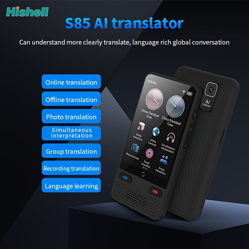 Two-Way Voice Translator with Offline Support for 138 Languages 8.99cm HD Touch Screen