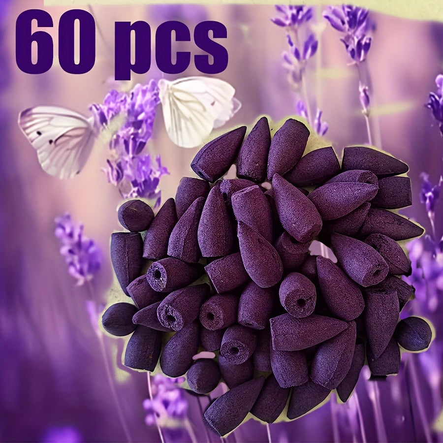 Pack of 60/31/111 Mixed Scent Backflow Incense Cones with Lavender and Sandalwood