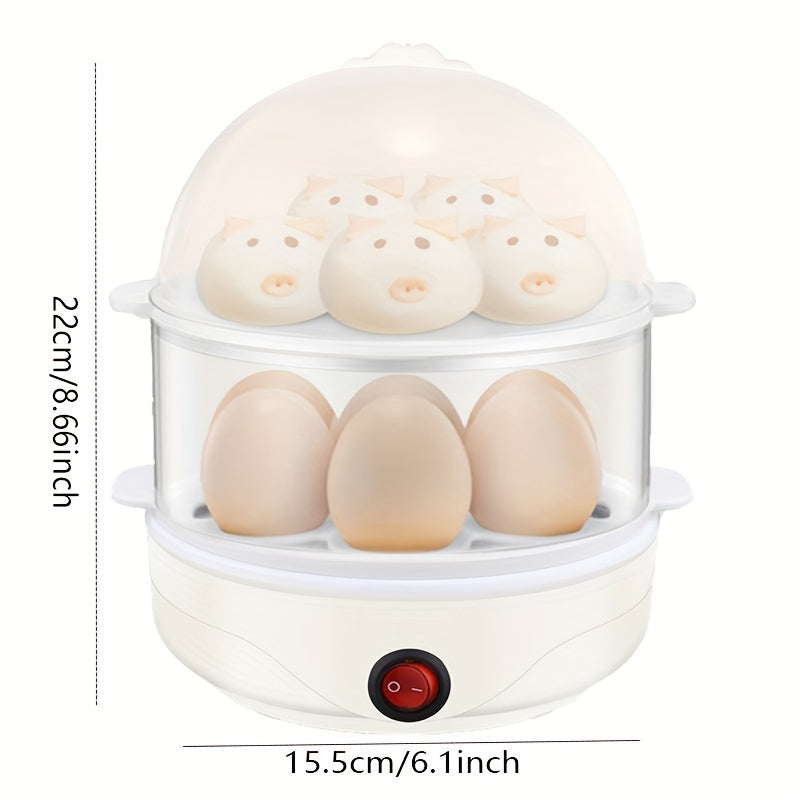 Electric egg cooker with vegetable steamer 14 capacity BPA-free signal indicator