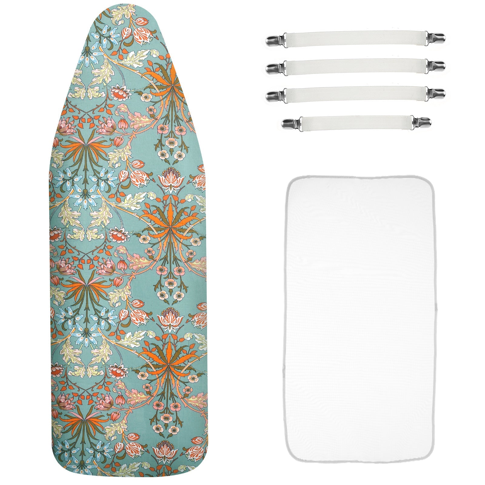 Ironing Board Cover and Pad with Elastic Edges, Scorch Resistant, 147x48cm