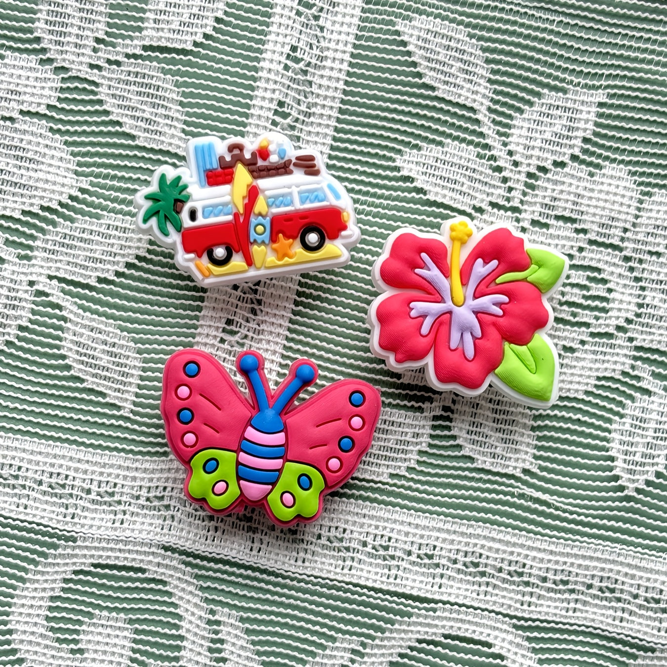 48 Pcs Warm Hawaiian PVC Shoe Charms Beach Summer Party Decorations