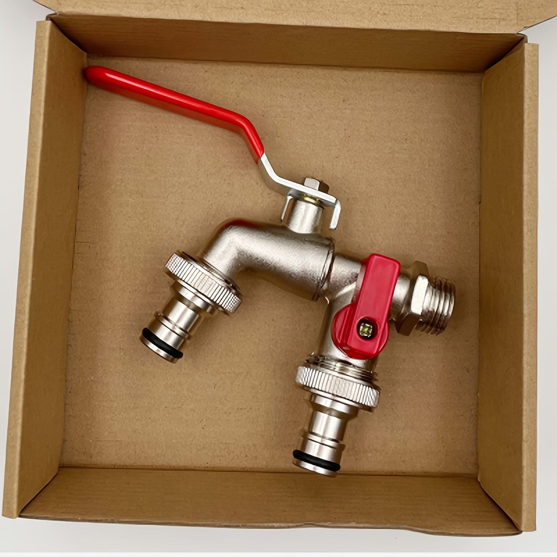 304 zanglamaydigan po'latdan yasalgan rustik ikki chiqishli bog' hovuz krani, bitta teshikli o'rnatish