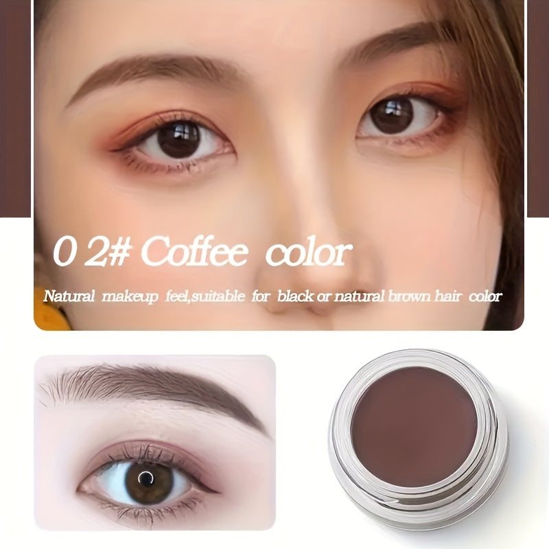 Crema de tinte para cejas a prueba de agua con cepillo, de larga duración para todo tipo de piel
