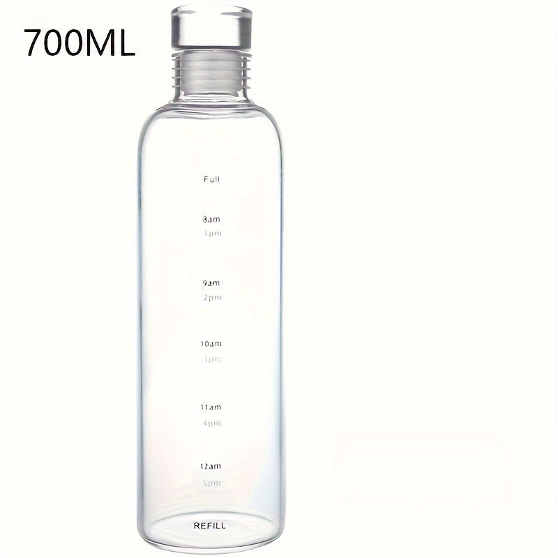 500 мл спортивная бутылка для воды с отметкой времени, герметичная, без BPA, из пластика