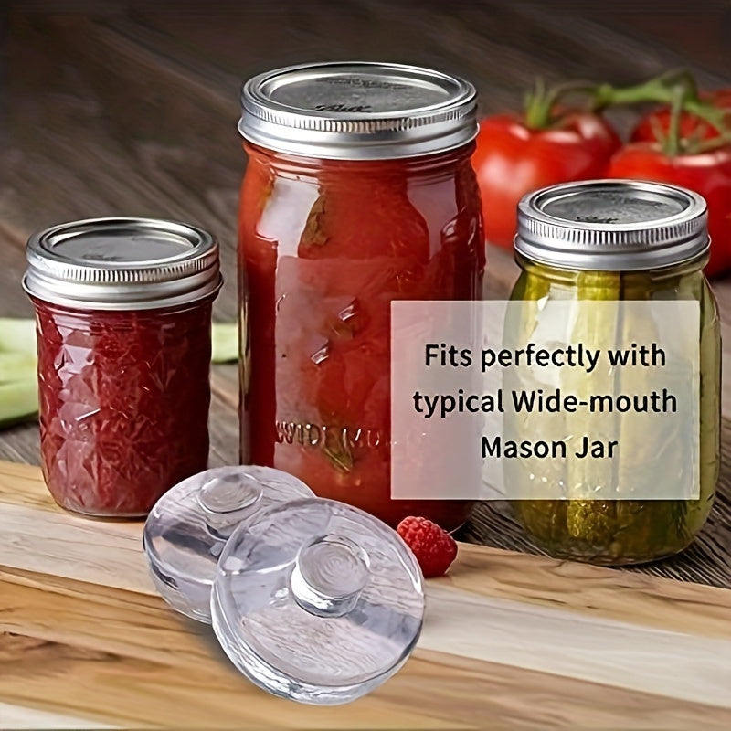 Glass Fermentation Weights with Handles for Wide Mouth Mason Jars Pack of 4