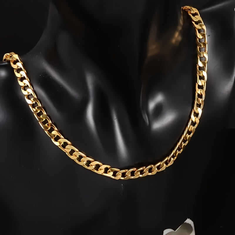 Men's Fashion Jewelry Set Stainless Steel Necklace Bracelet Ring Retro Hip-Hop Punk Style 3 Pieces