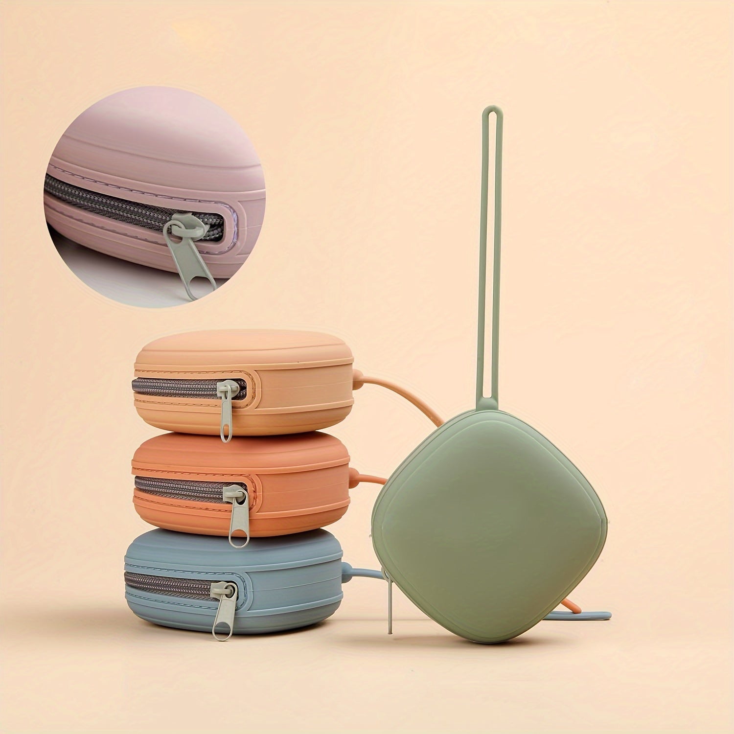 Silicone Pacifier Holder Case BPA-Free Portable Storage for Travel and Outdoor Activities