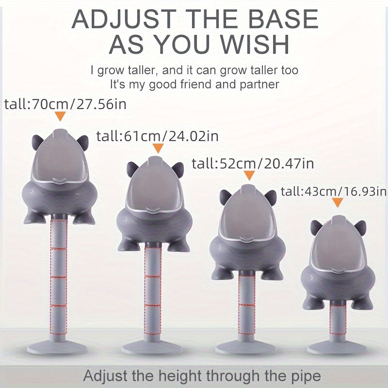 Moslashuvchan balandlikdagi ko‘chma hojatxona uchun urinal bolalar va qizlar uchun, yengil kulrang va ko‘k