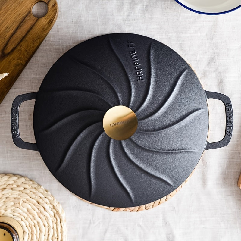 Enameled Cast Iron Dutch Oven 27cm Stockpot with Lid for Gas Oven Induction