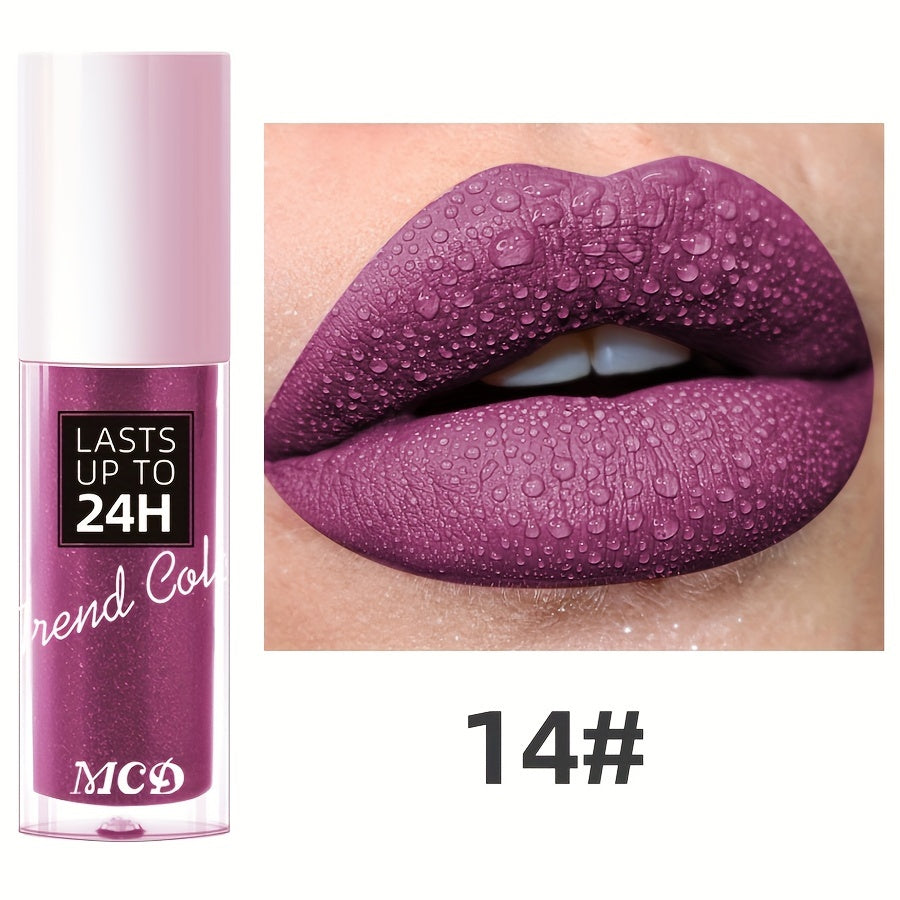 Long-Lasting Matte Lip Gloss for Women 24Hr Wear Non-Stick Moisturizing