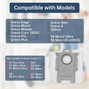 Roborock Qrevo va S seriyali uchun premium chang yig'ish sumkalar, 8 ta paket, 2.7L hajm