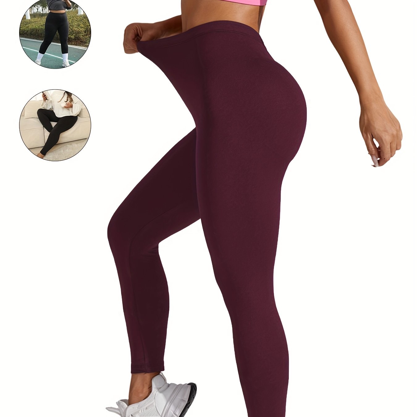 Plus Size Women Soft Sport Leggings Seamless Yoga Running Athletic