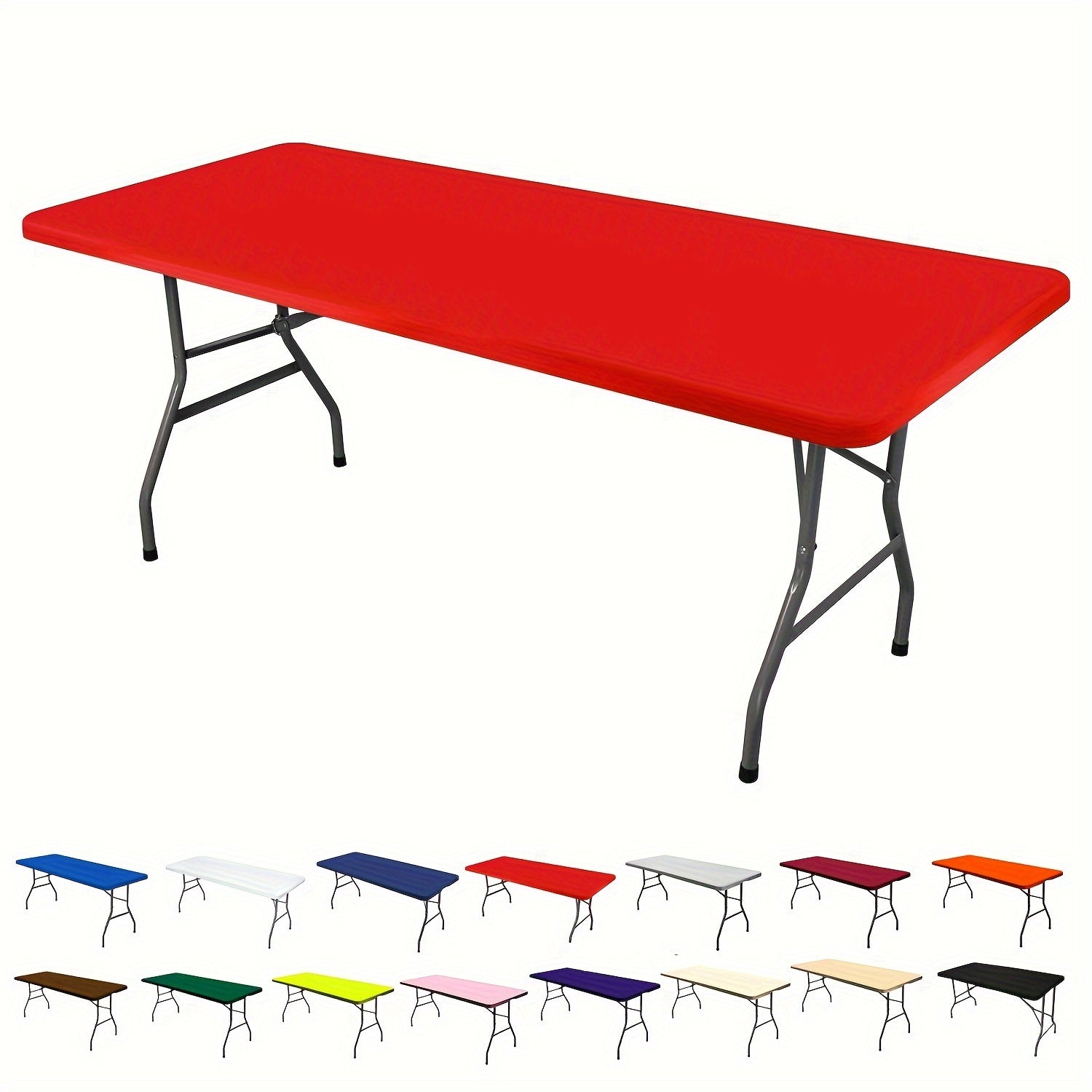 Polyester Half Pack Stretch Table Cover for Christmas Parties Indoor Outdoor Use