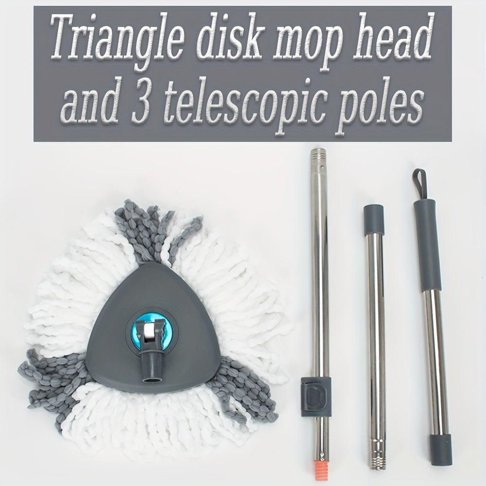 Naychali po'latdan yasalgan aylanuvchi mopu va chelak to'plami, nam va quruq tozalash uchun alohida ifloslik xonasi bilan - Mikrofiber almashtirish padini o'z ichiga oladi, oshxona, hammom va pollarga juda mos keladi.