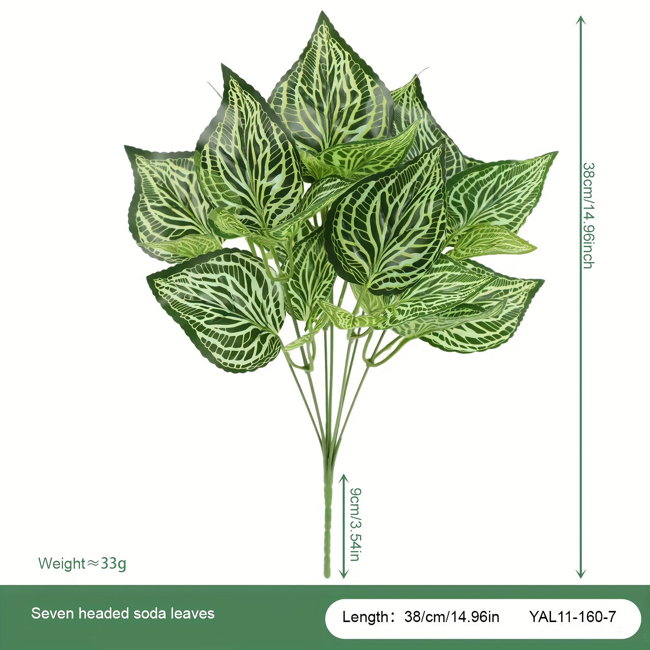 Artificial Plant Faux Bonsai Green Leaf for Indoor Outdoor Decor 1pc