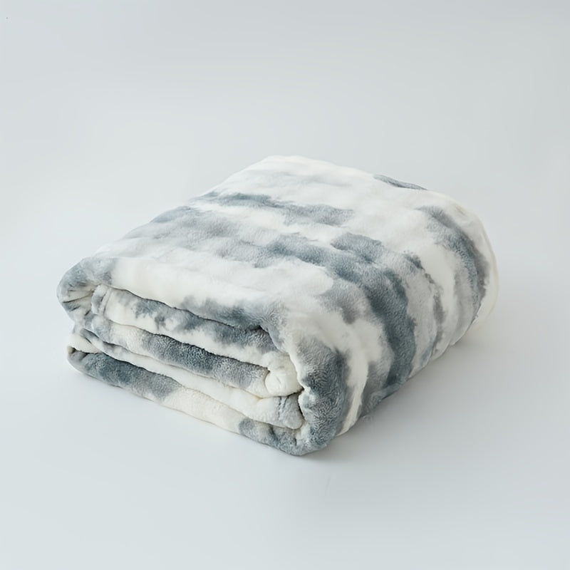 Fleece Blanket Cozy Soft Throw for Couch Bed or Travel in Gray Cream Blue Burgundy