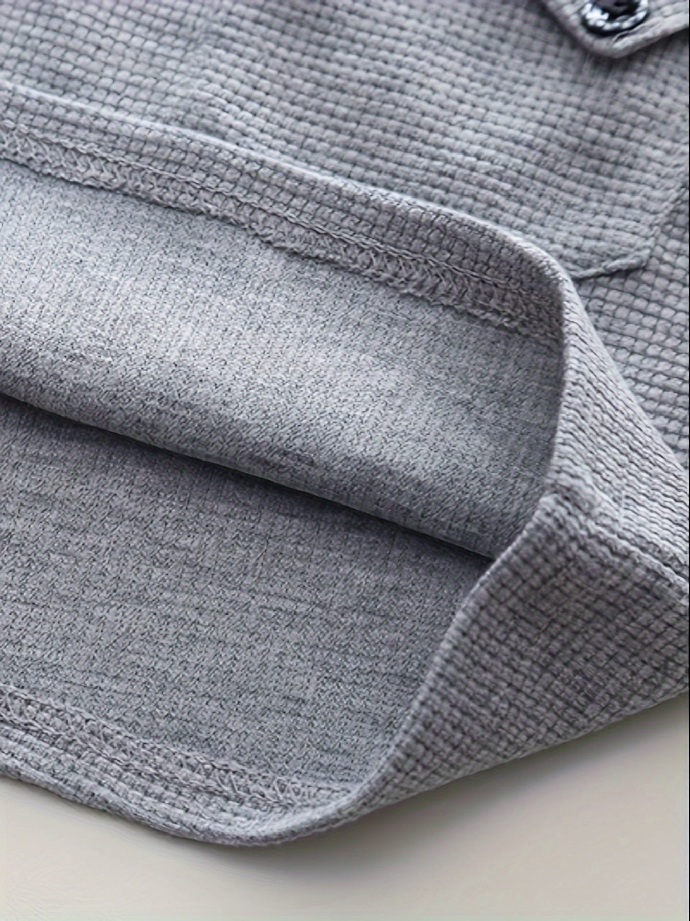 Baby Boy's Waffle Texture Casual Set Includes Long Sleeve Top and Pants for Spring Fall Outdoor Wear