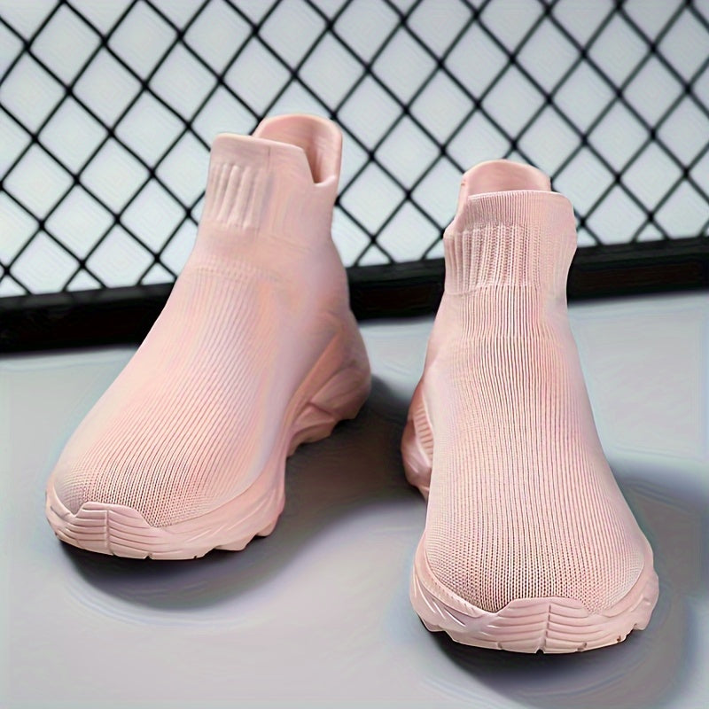 Zapatillas slip-on de media altura para niños con tela transpirable y suela de EVA, casual para niños y niñas menores de 14 años