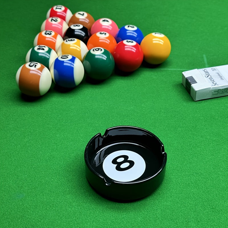 Black Ceramic Ashtray for Billiard Rooms and Home Bars