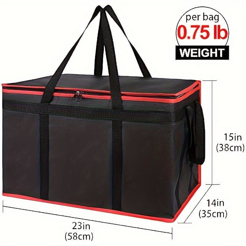 Bolsa de entrega de comida multifuncional, aislada, caliente y fría, para pizza, supermercado y catering