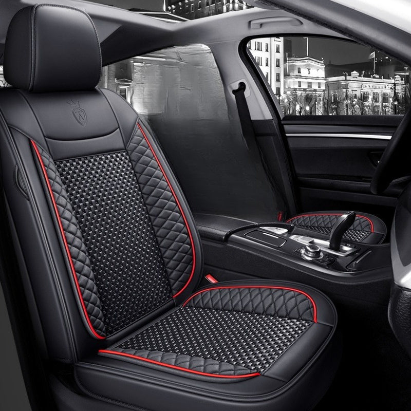 Universal Black and White Car Seat Cover All-Season Full Coverage Protector