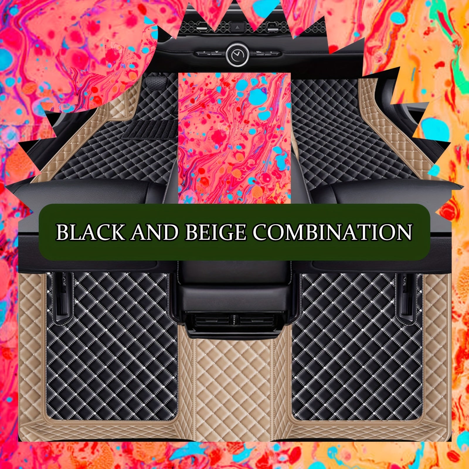 Alfombrillas universales de cuero sintético para coche, impermeables, a prueba de polvo y resistentes al desgaste