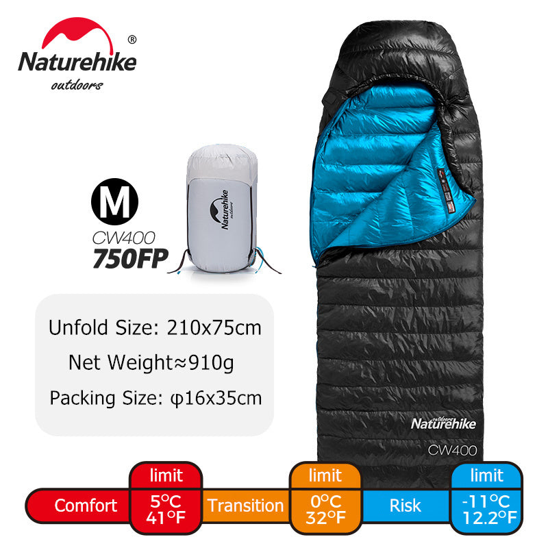 Naturehike Ultra-Light Goose Down Sleeping Bags qishki lagerda eng yuqori qulaylikni ta'minlaydi.